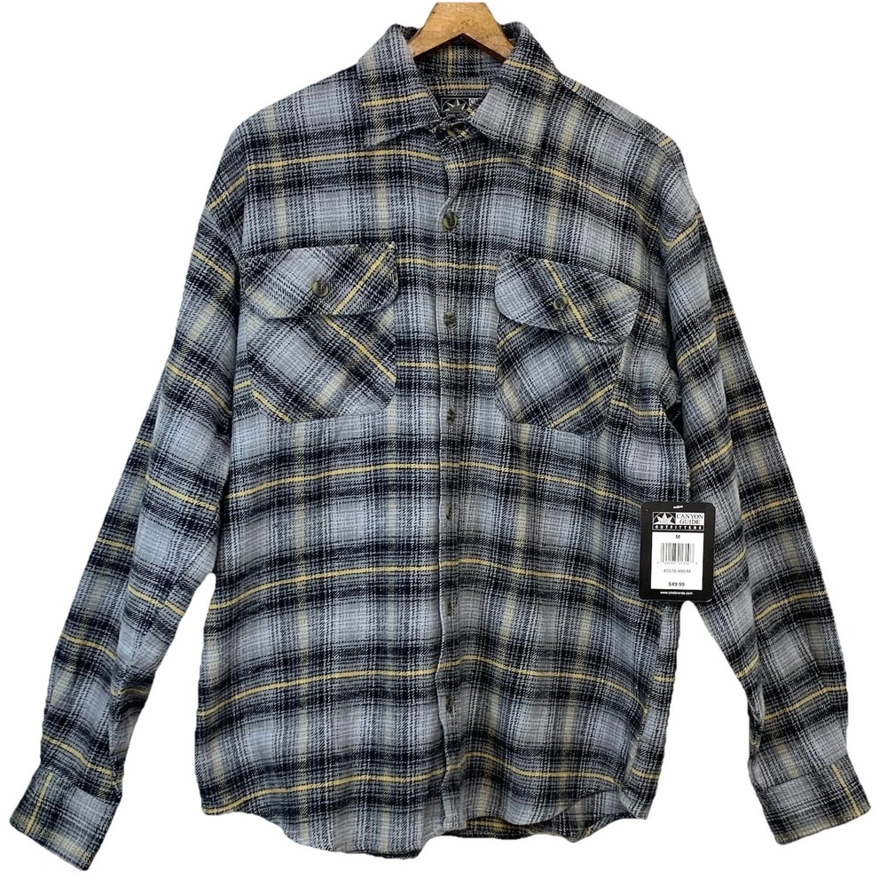 Canyon Guide Outfitters Schaket Shirt Jacket Men Medium‎ 100% Cotton Flannel New